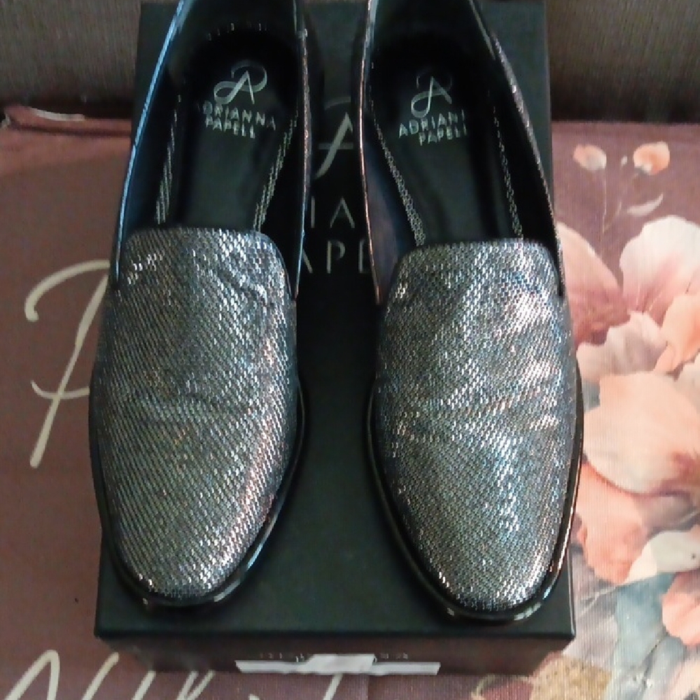 Adrianna Papell Men's Shimmering Silver Loafers